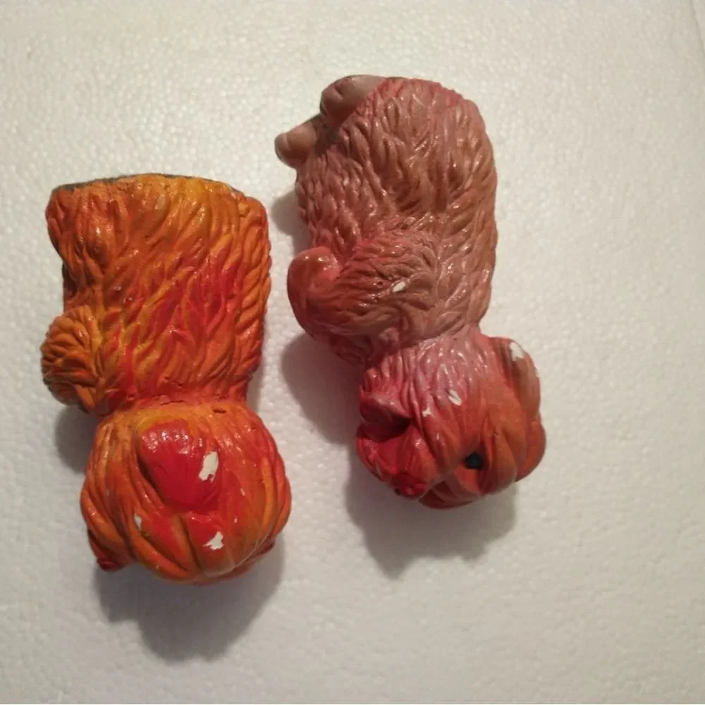 Chalkware Red Puppy Dog Decoration Vintage